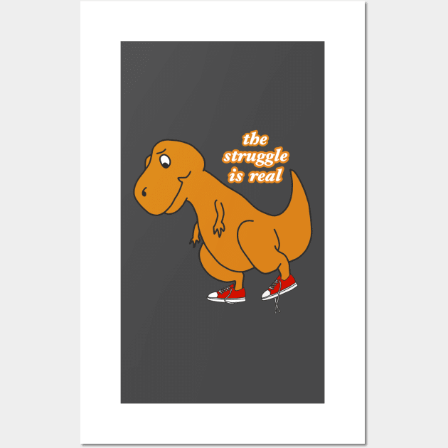 T rex 2025 tying shoes